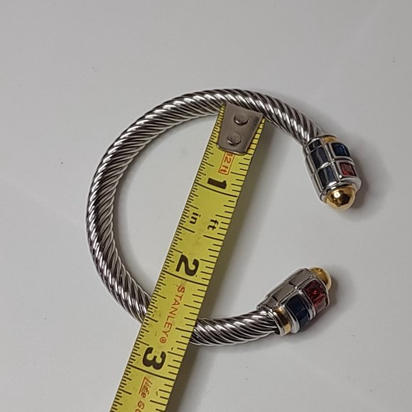 Blue, Red, And Silver Tone Bracelet - Picture 9 of 13